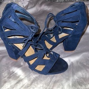 Steve Madden blue heels medium wear size 6